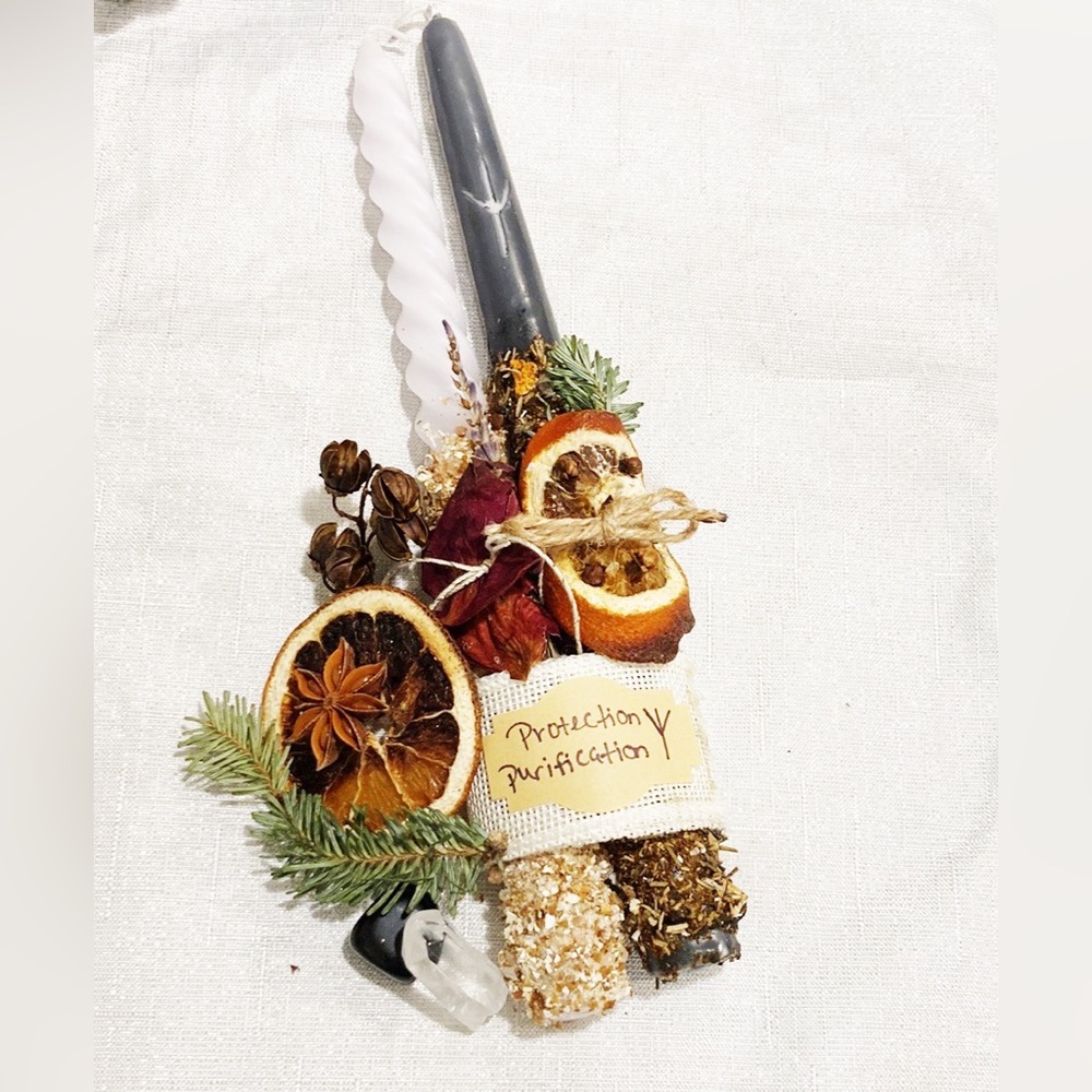 Protection & Purification Ritual candle set handmade